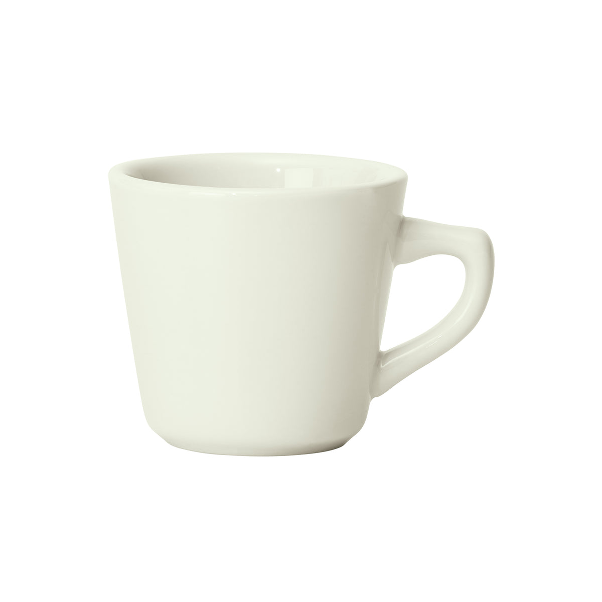 Winco BCC-75-AW Coffee Cup, 7.5 oz (3-3/4" W x 3-3/4" D x 3" H), White Porcelain, Stackable - 1 Dozen | 5 - 7 oz