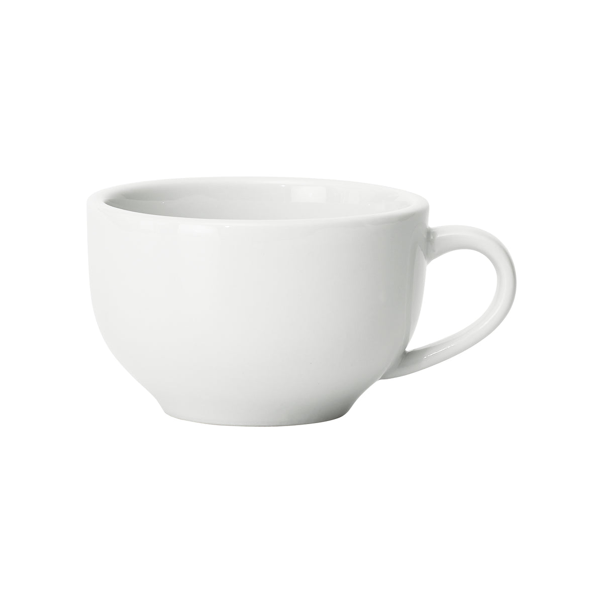 Winco BCC-8 Birkhall Porcelain Coffee Cup 8-9 oz 3-3/4" Dia x 2-1/4" H White Round NonStack- 1 Dozen | 8 - 9 oz