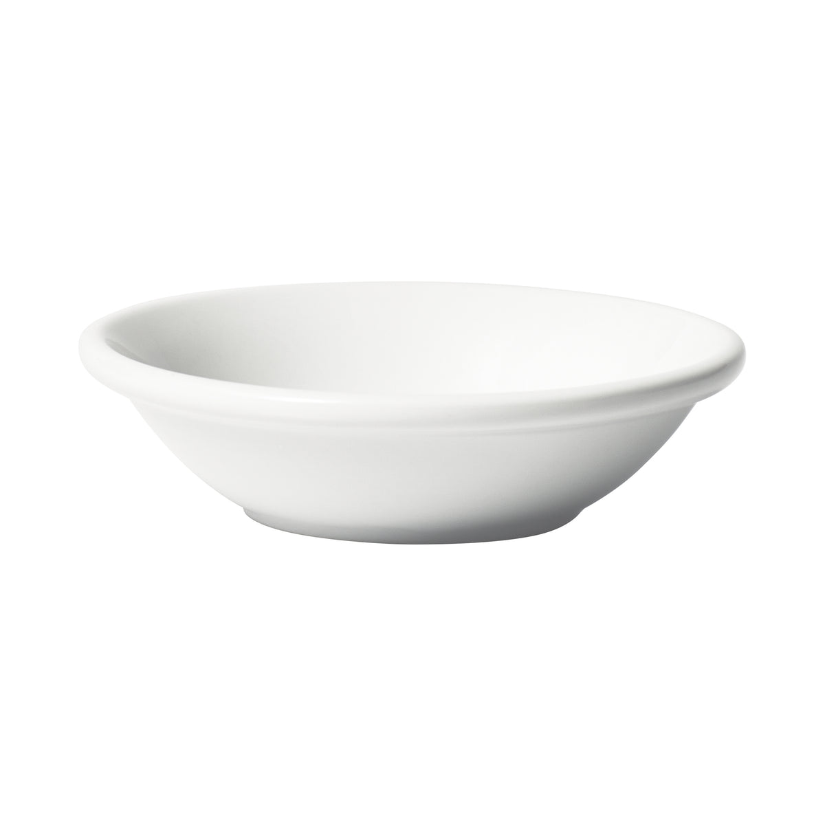 Winco BFD-35RE Fruit Dish, 4-1/2" Dia x 1" H, 3.5 oz, White Porcelain, Rounded Rolled Edge - 1 Dozen