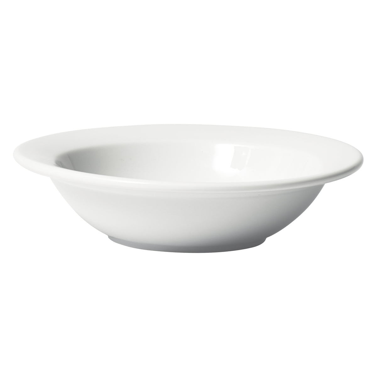 Winco BGB-13 Grapefruit Bowl, 13 oz, 6-3/8" Dia x 1-1/2" H, White Porcelain Rolled Edge - 1 Dozen