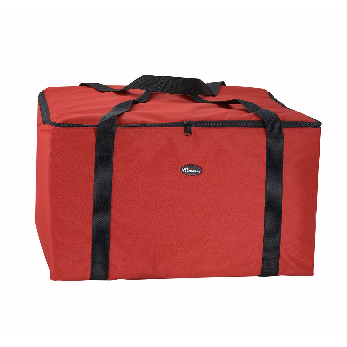 Winco BGDV-22 Red Insulated Pizza Delivery Bag - 22" x 22" x 12"H