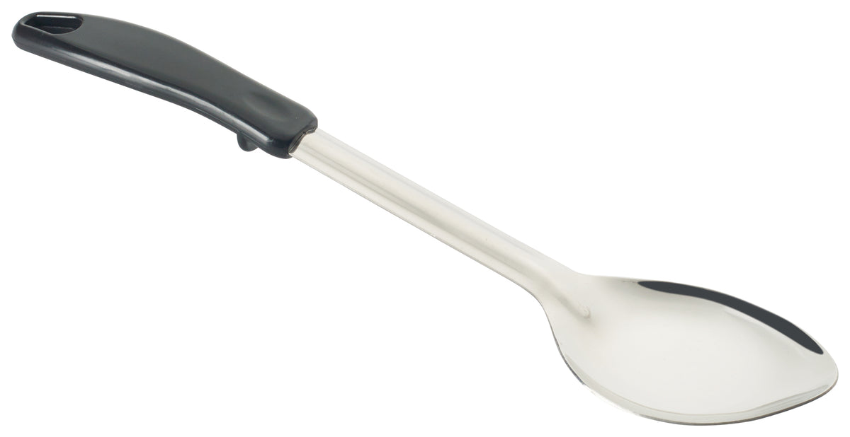 Winco BHOP-13 13" Solid Stainless Steel Basting, Stop Hook, Black Polypropylene Handle