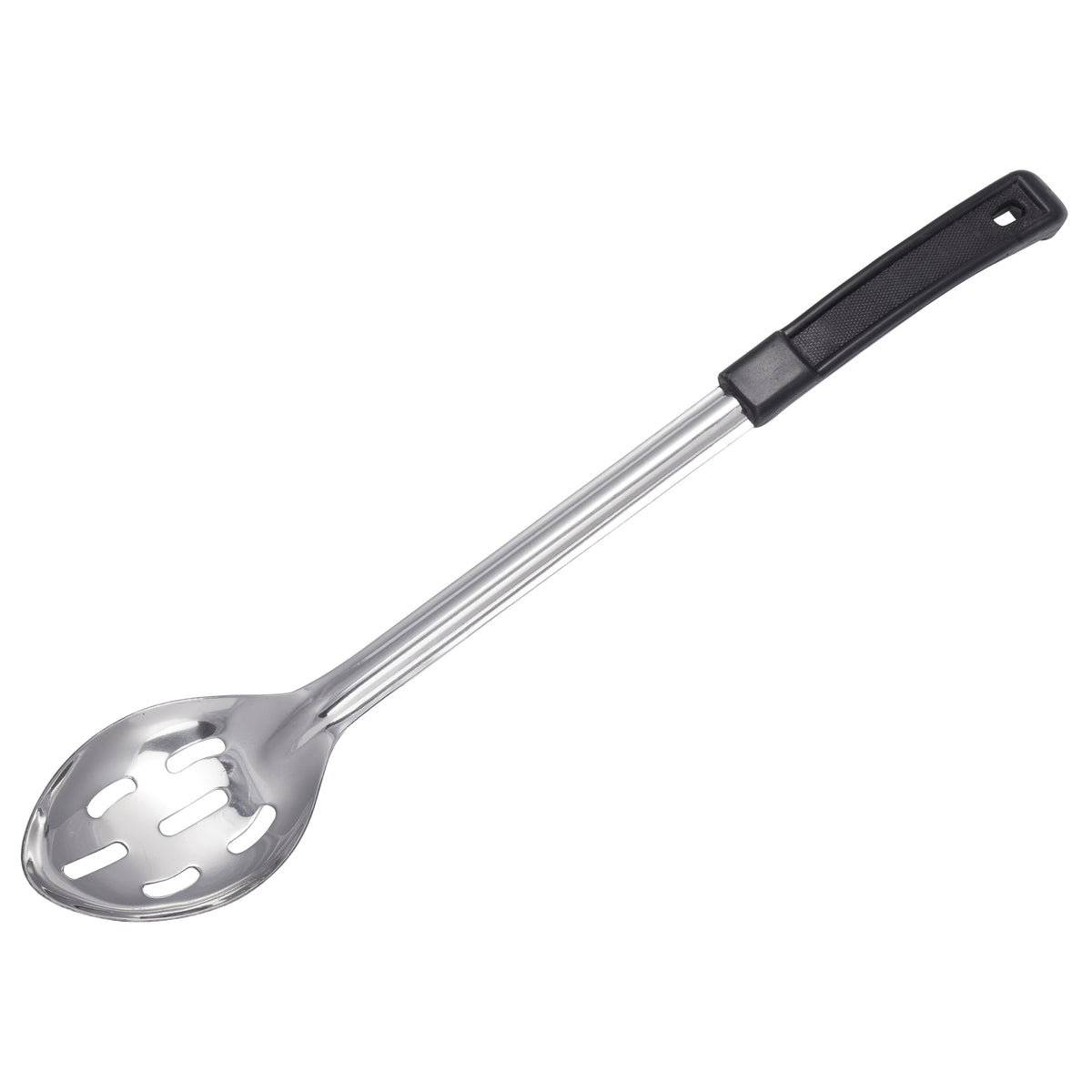 Winco BHSN-11 11" Stainless Steel Slotted Basting Spoon with Plastic Handle | stainless steel & plastic