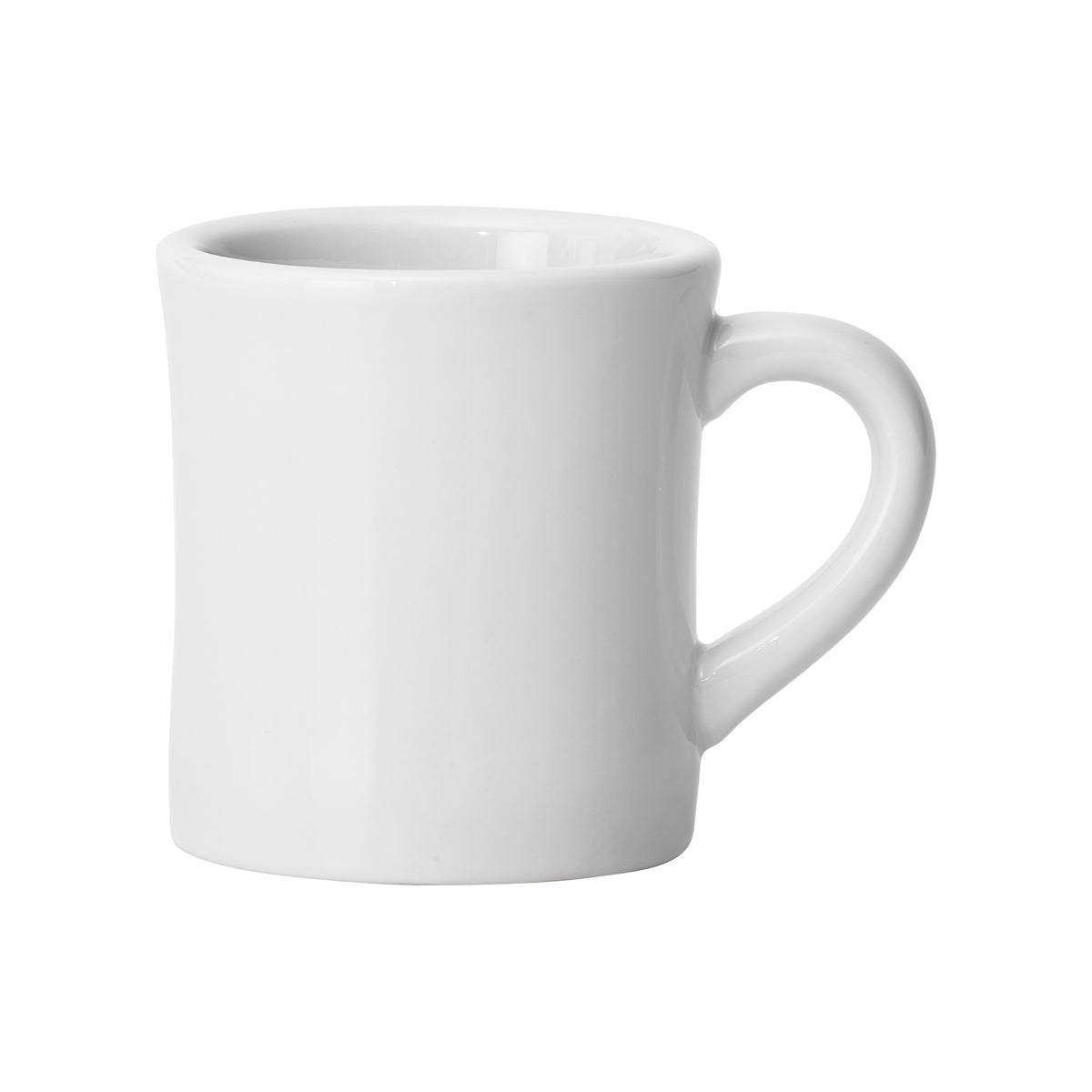 Winco BMC-75 Bulawayo Mug, 7.5 oz (3.25" Dia x 3.875" H) Round White Porcelain - 1 Dozen | 1 - 7 oz
