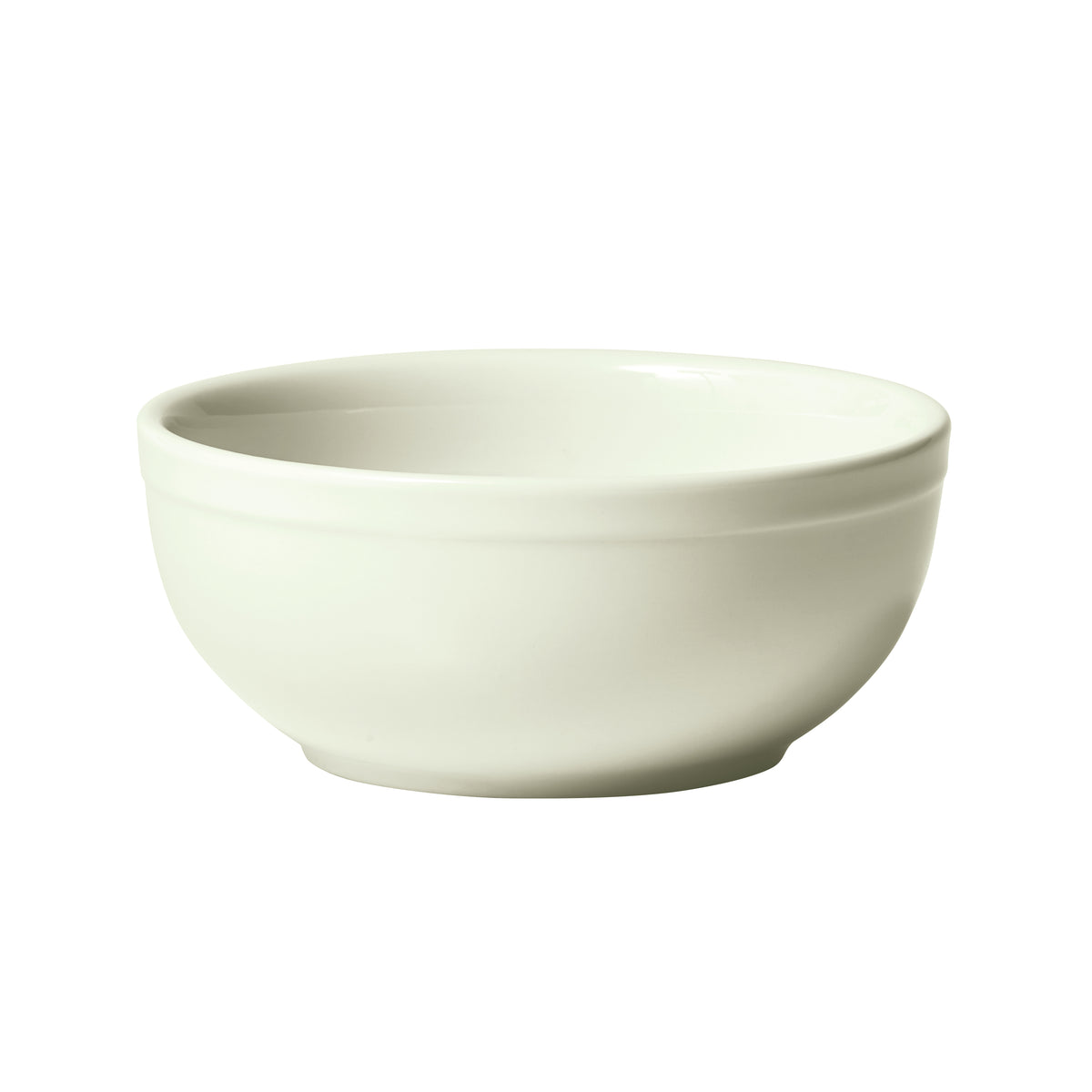 Winco BNR-125-AW 12.5 oz Round Porcelain Bowl, 5" Diameter, White Finish, Nappy Type - 1 Dozen
