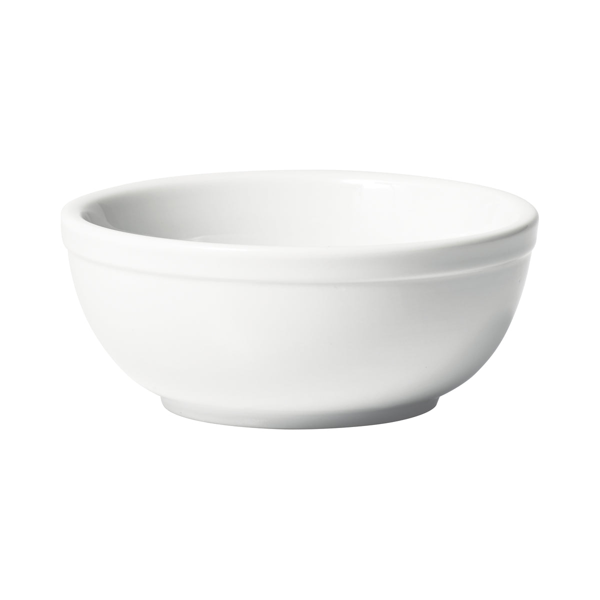 Winco BNR-525 Birkhall Nappie 10 oz Round White Porcelain Bowl 5-1/4" Dia x 1-3/4" H - 1 Dozen