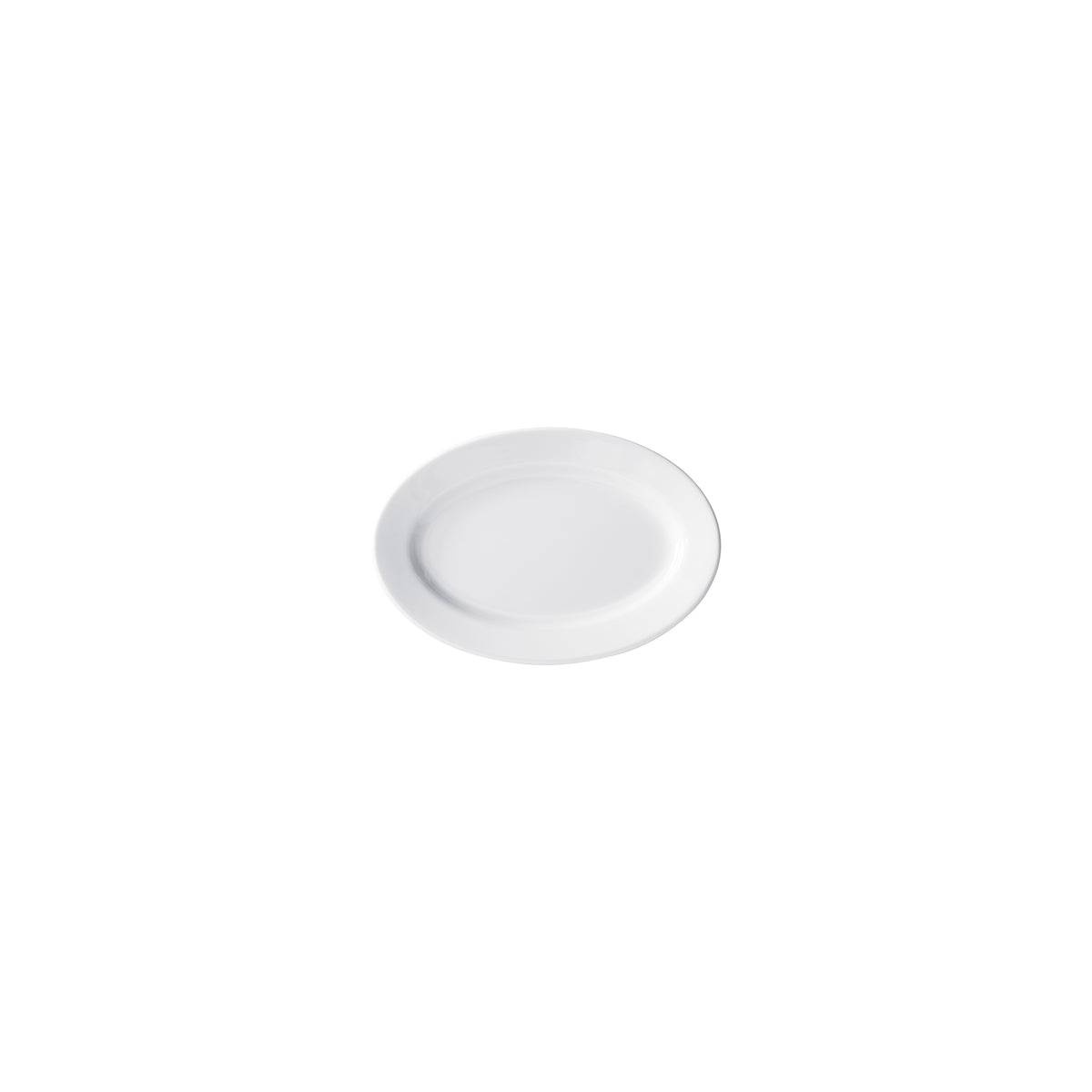 Winco BPO-7 Birkhall Oval Porcelain Platter, 7" L x 4-1/2" W x 3/4" H, White Rolled Edge, 1 Dozen