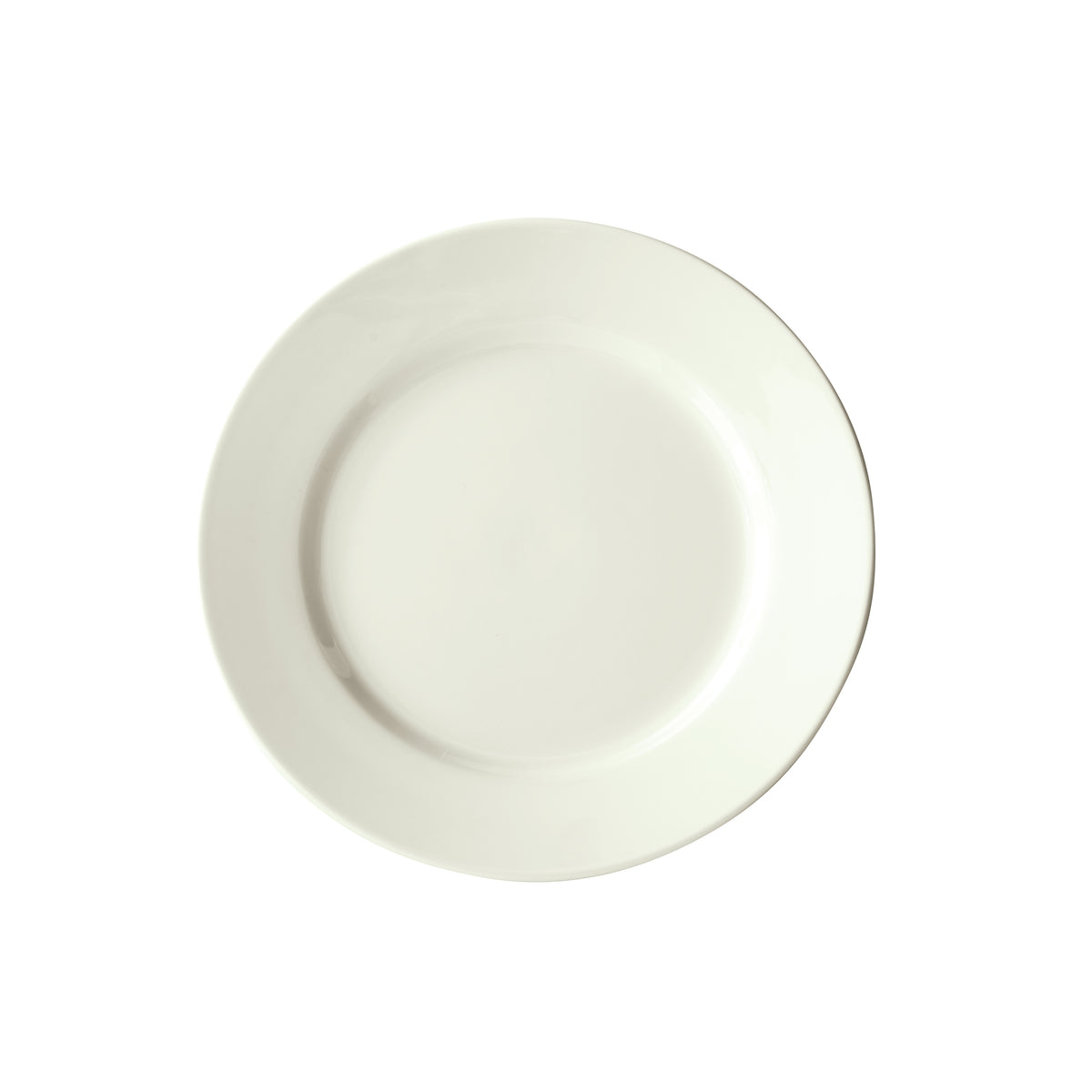 Winco BPR-105RE-AW China Plate, 10.5" Round Porcelain White Rolled Edge, 1 Dozen