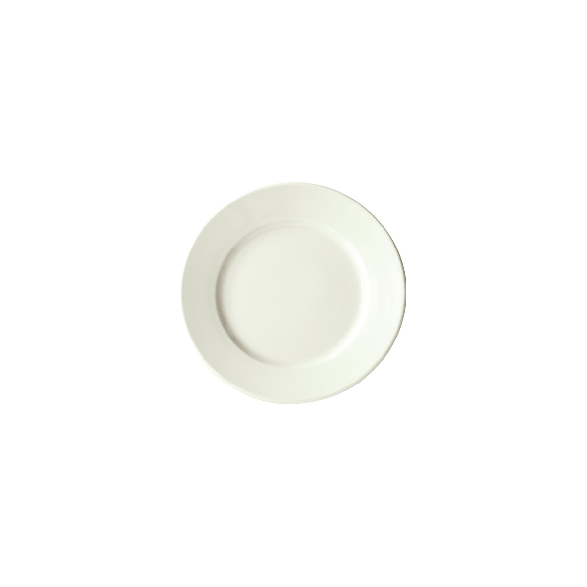 Winco BPR-625RE-AW China Plate, 6-1/4" Diameter Round Porcelain, American White Rolled Edge - 1 Dozen