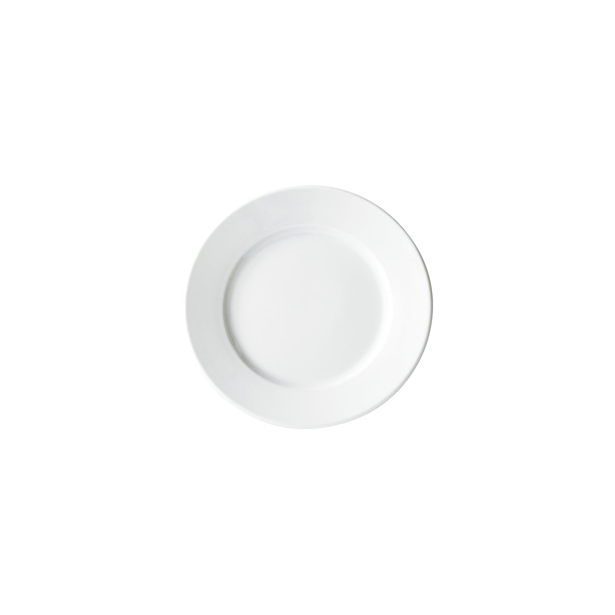 Winco BPR-625RE Birkhall Porcelain Plate, 6-1/4" Dia x 1/2" H, White Rounded Edge - 1 Dozen