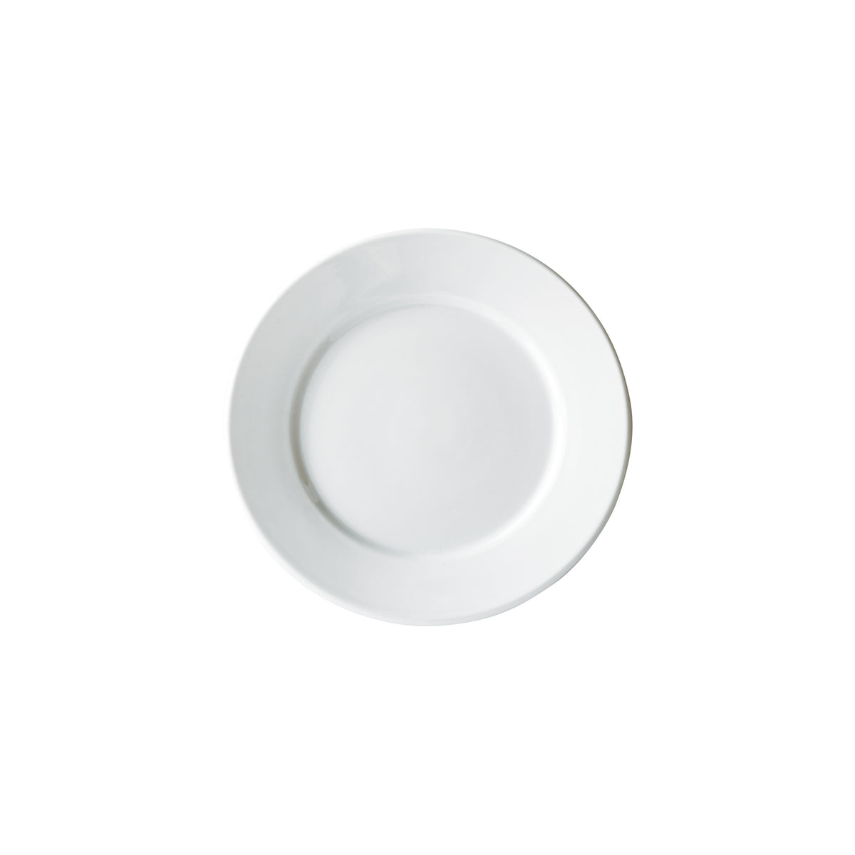 Winco BPR-75RE Birkhall Round Porcelain Plate, 7-1/2\" Dia x 3/4\" H, White Rolled Edge - 1 Dozen