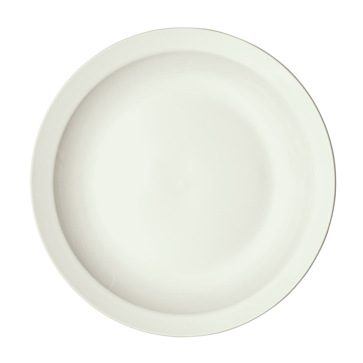 Winco BPR-95NR-AW China Plate, 9.5" Round Porcelain, Narrow Rim, American White - 1 Dozen