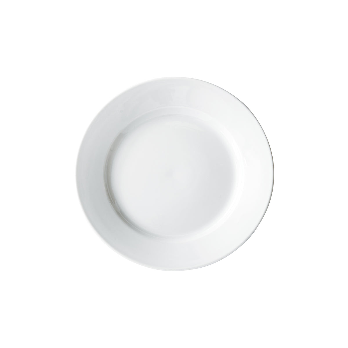 Winco BPR-9RE Birkhall Round Porcelain Plate, 9" Diameter x 1" Height, White Rolled Edge - 1 Dozen