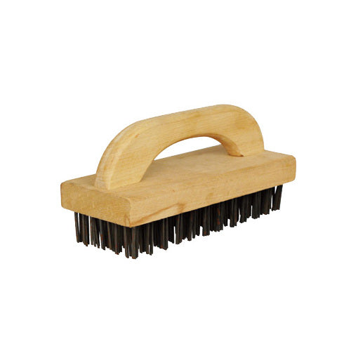 Winco BR-9 Butcher Block Brush with Steel Bristles | 9.25" Wide