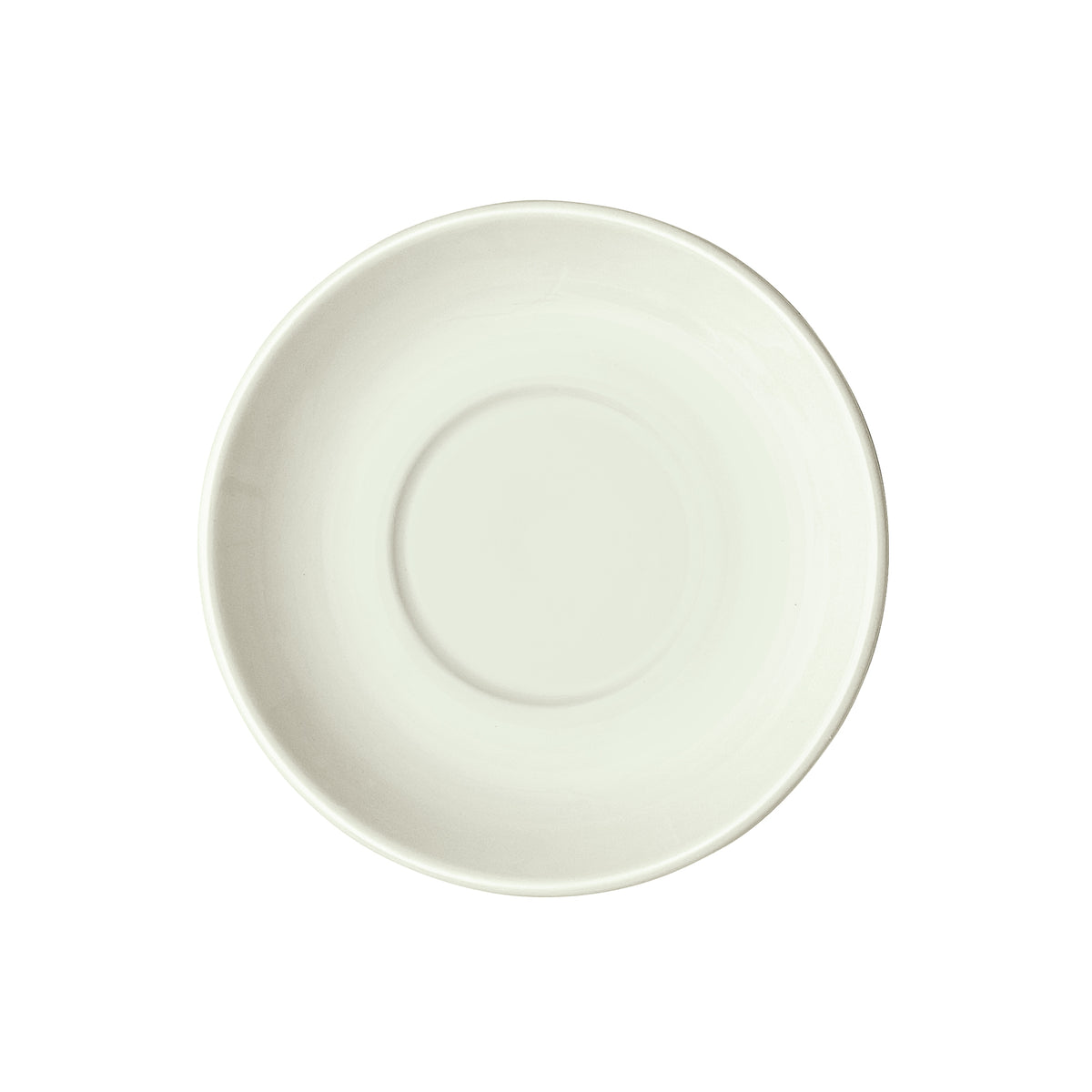 Winco BSC-4-AW China Saucer, 4" x 4" Round Porcelain, American White, Rolled Edge - 1 Dozen