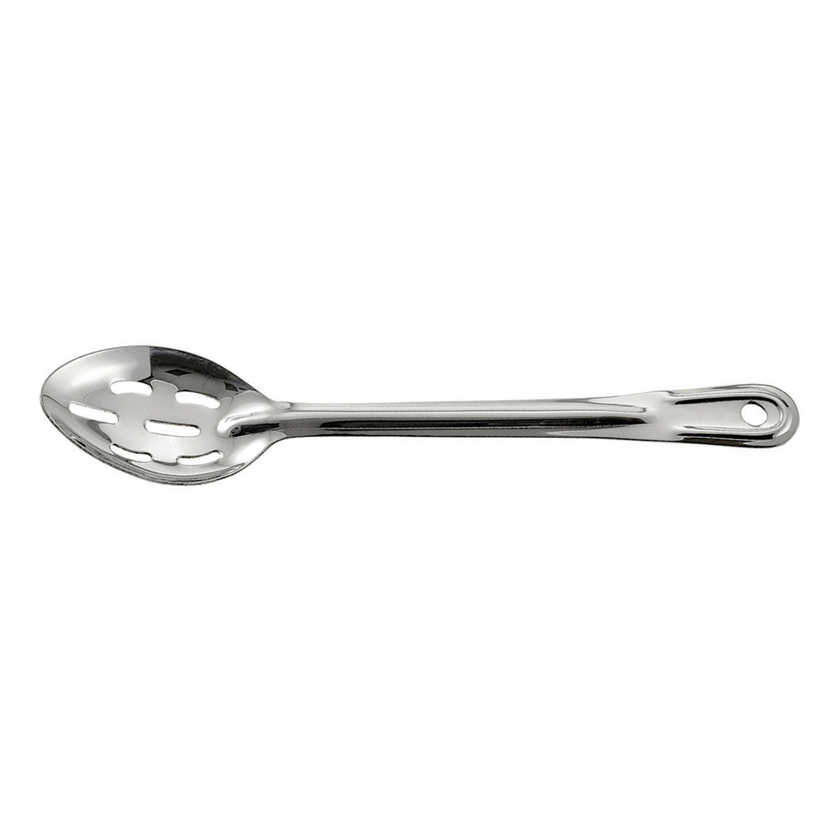 Winco BSST-13H 13" One Piece Slotted Basting Spoon with 1.5 mm Stainless Steel