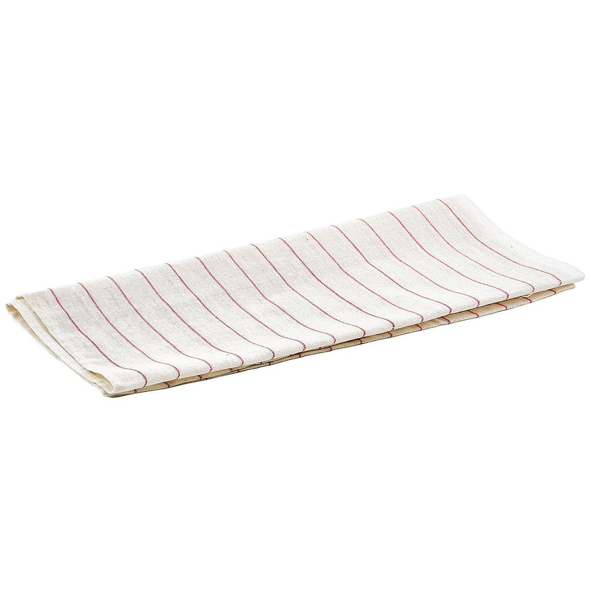 Winco BTGP-21 Glass Polishing Towel - 16" x 29", Lint-Free, Red Stripes on White, 70/30 Cotton/Poly, Dozen (12)