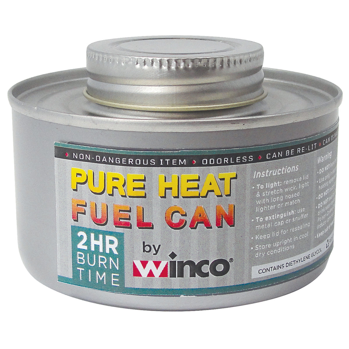 Winco C-F2 2 Hour Wick Diethylene Glycol Chafing Fuel | 0" Wide