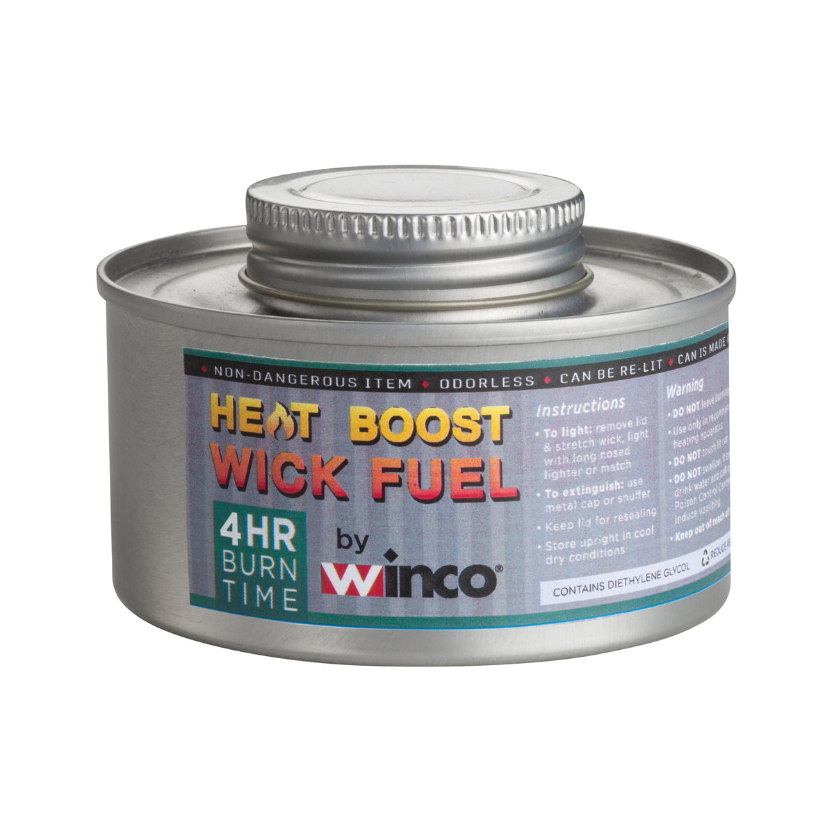 Winco C-F4 4 Hour Wick Diethylene Glycol Chafing Fuel | 0" Wide