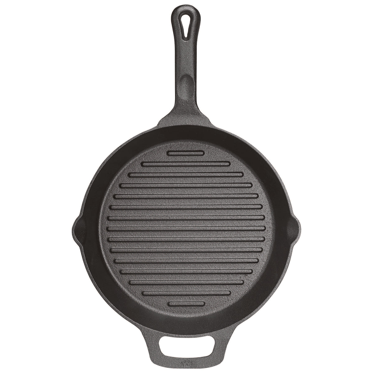 Winco CAGP-10R FireIron 10 1/4" Round Cast Iron Pre-Seasoned Induction Grill Pan