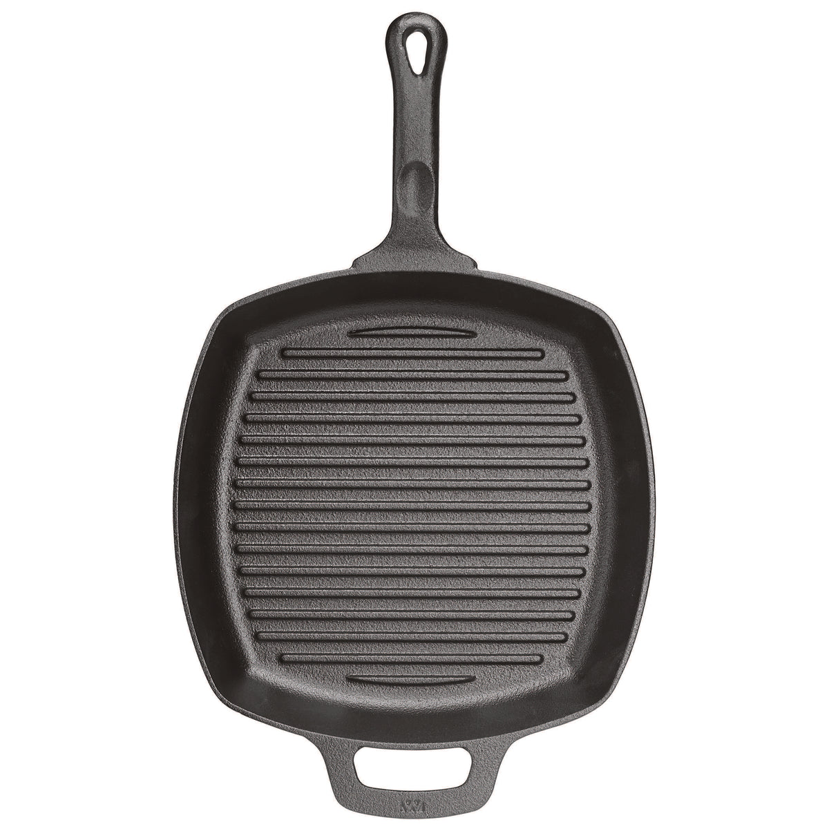 Winco CAGP-10S FireIron 10 1/2" x 10 1/2" Square Cast Iron Pre-Seasoned Induction Grill Pan