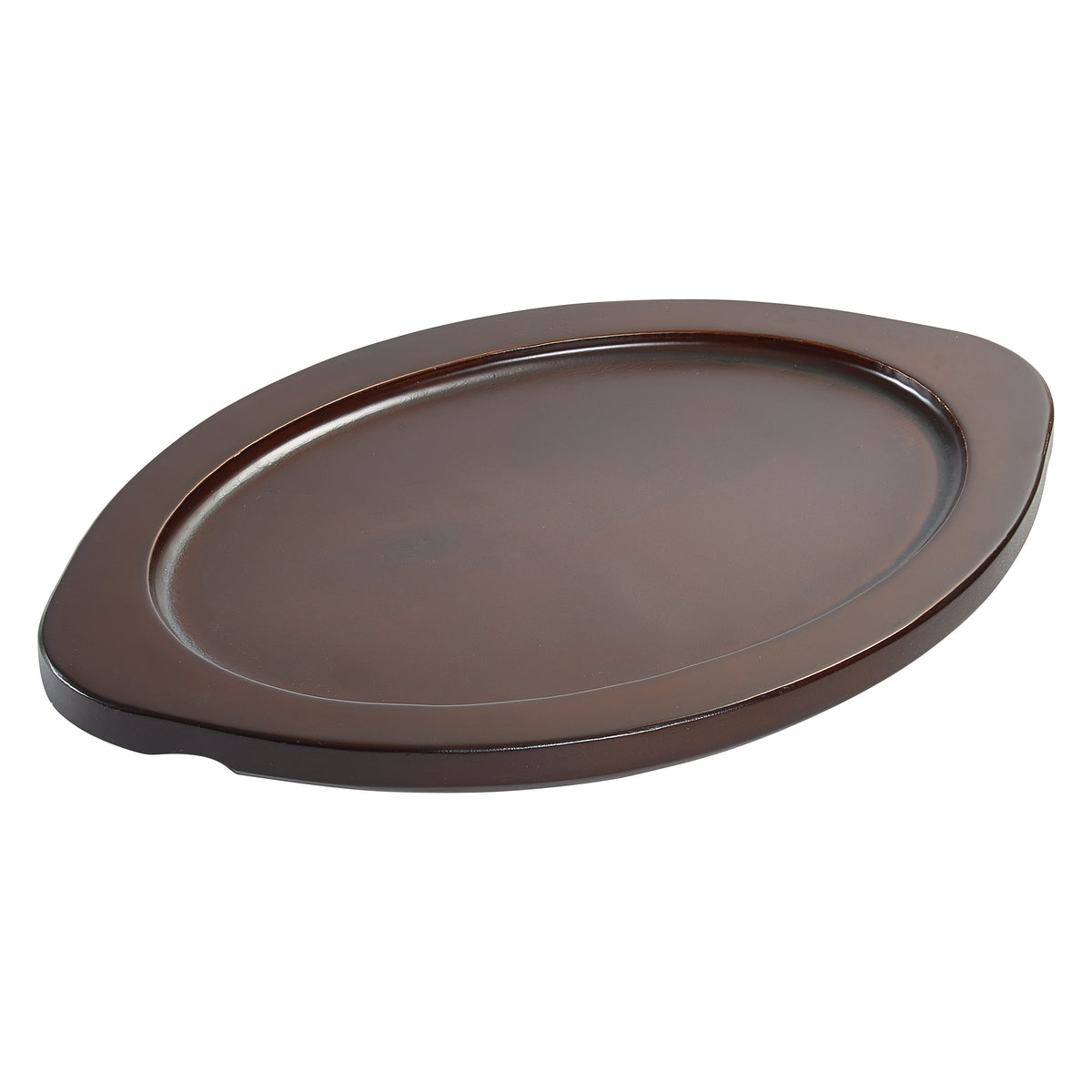 Winco CASG-10OUL Oval Sizzle Platter Underliner, Wood, 12-1/4" x 8-1/2" x -3/4" H, Contoured Handles