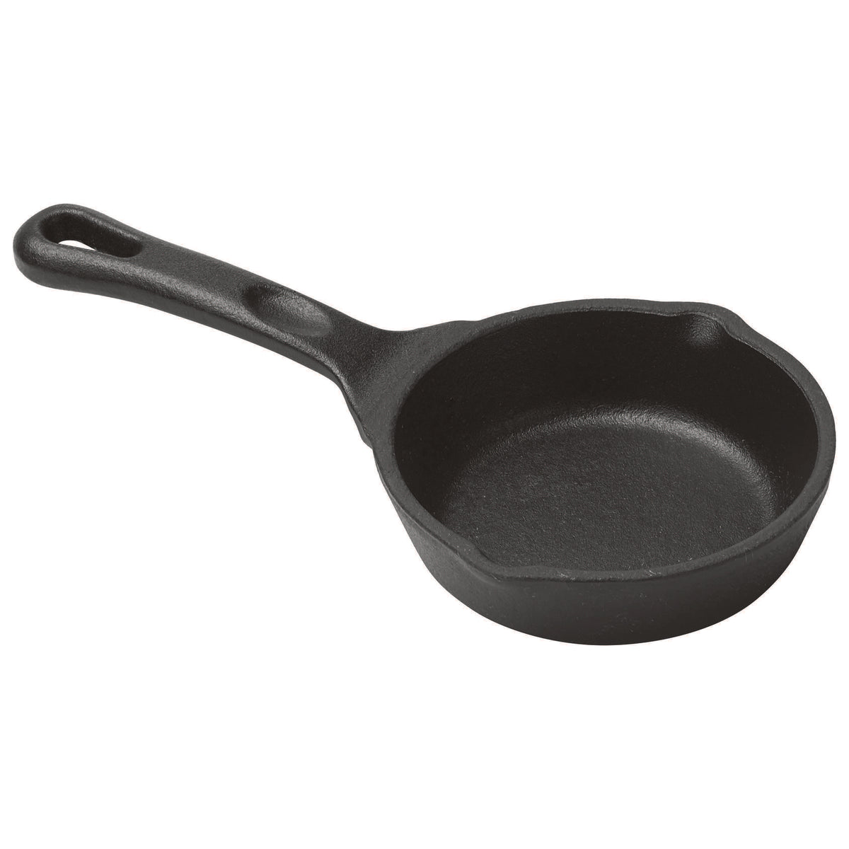 Winco CAST-3 FireIron 3 oz. Mini Induction Skillet w/ Matte Black Enamel - Cast Iron, Round | 1 - 16 oz