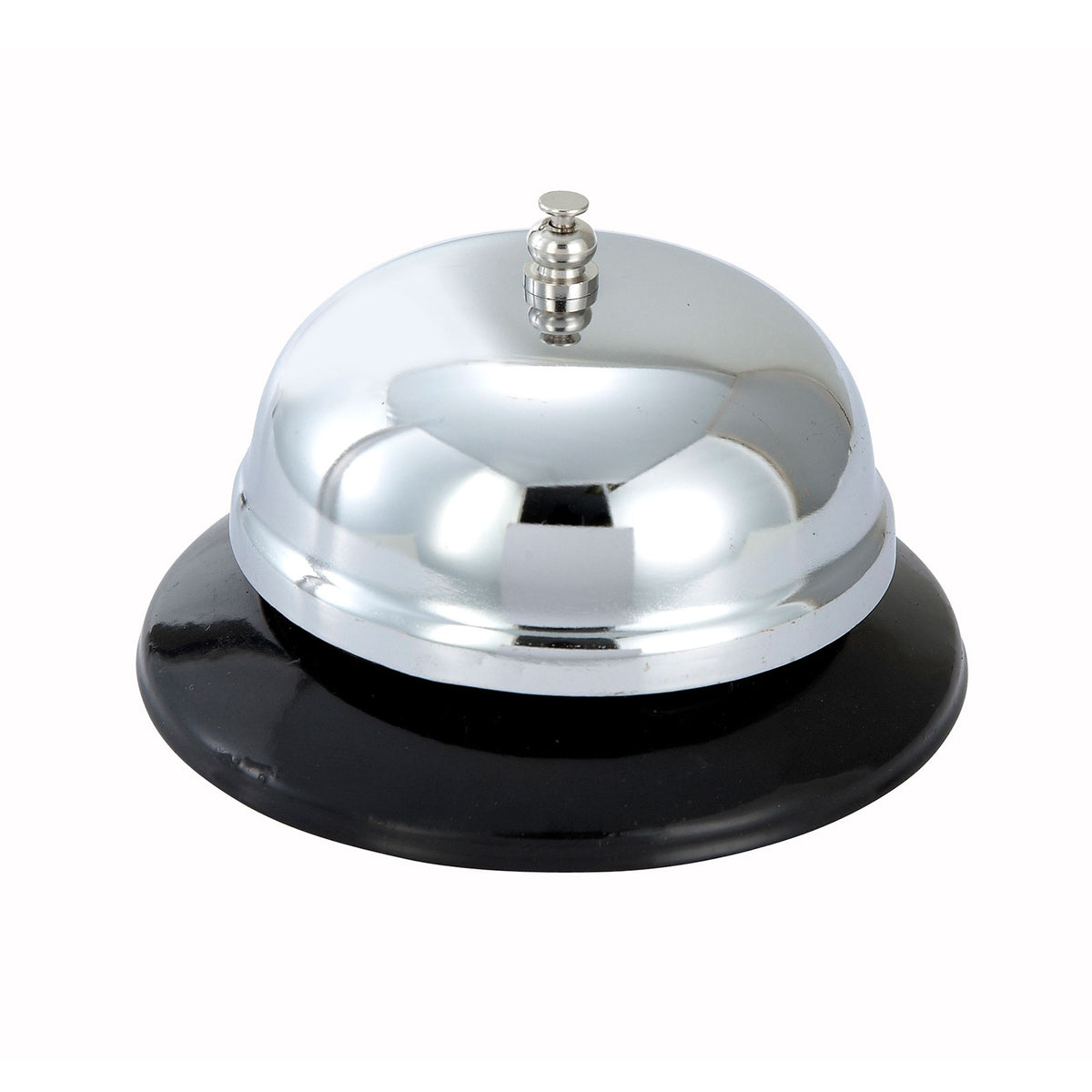 Winco CBEL-2 Call Bell, 4" Dia., Round, Plastic Base, Chrome-Plated