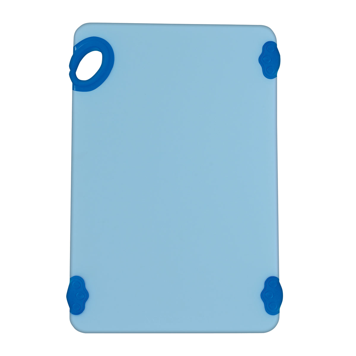Winco CBK-1218BU Blue StatikBoard Plastic Cutting Board with Hook - 12" x 18" x 1/2"