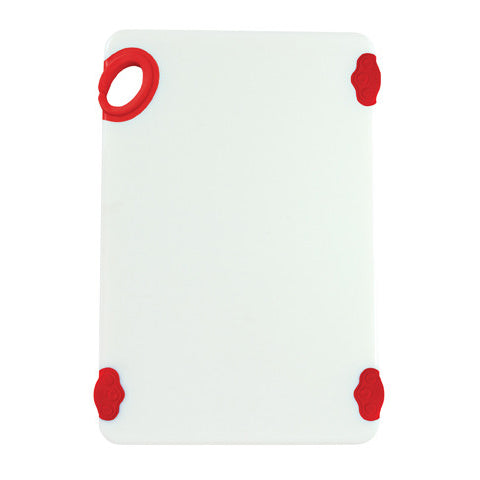 Winco CBN-1218RD Red StatikBoard Co-Polymer Plastic Cutting Board - 12" x 18" x 1/2"