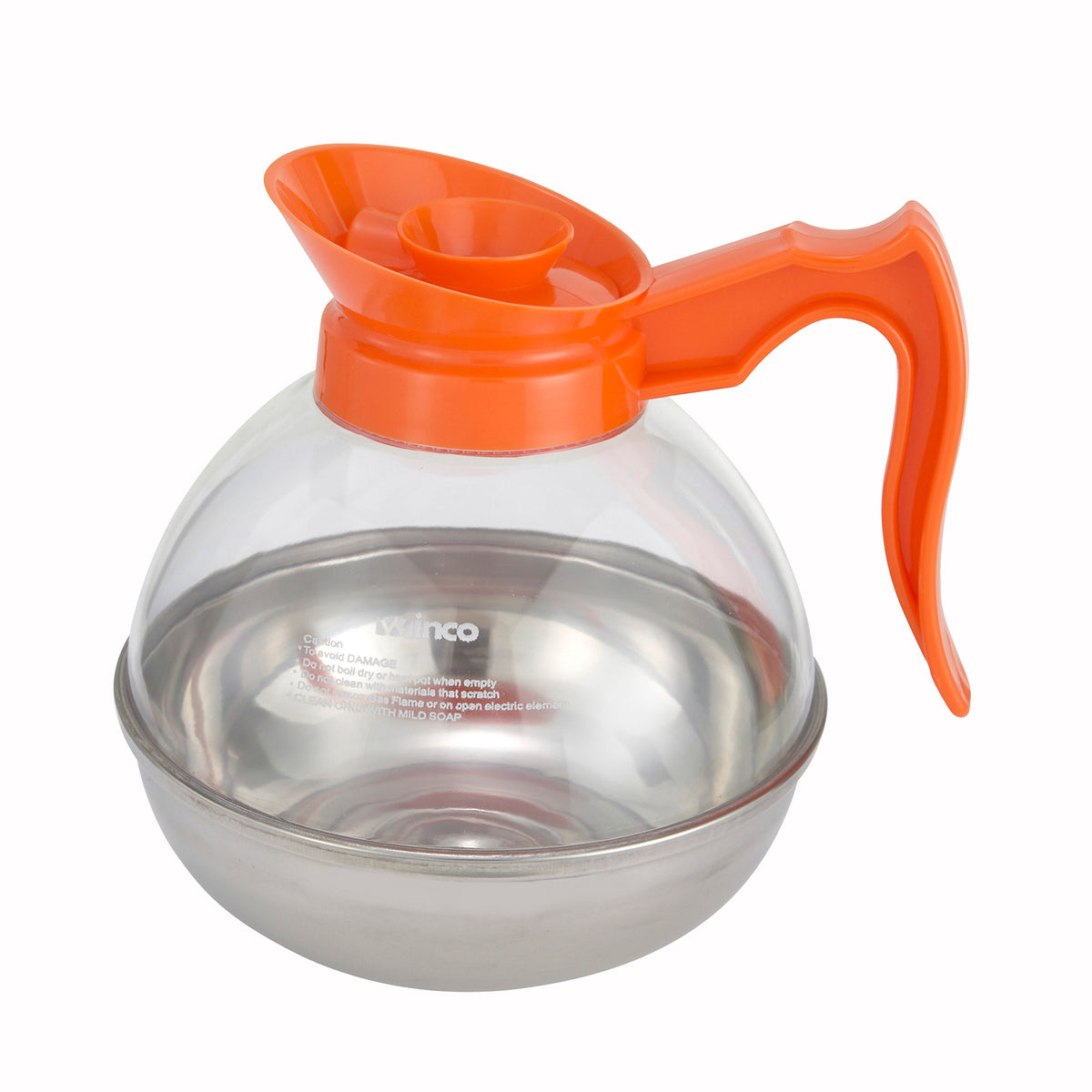 Winco CD-64O 64 oz. Polycarbonate Decaf Coffee Decanter | 64 oz = 2 qt