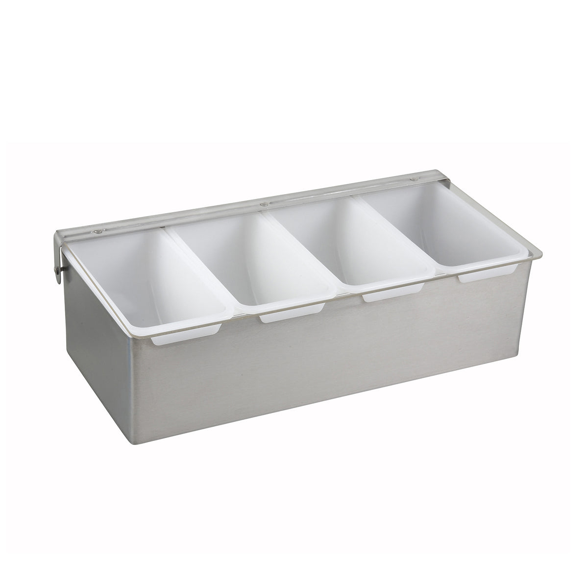 Winco CDP-4 Condiment Dispenser, 4-Compartment | stainless steel