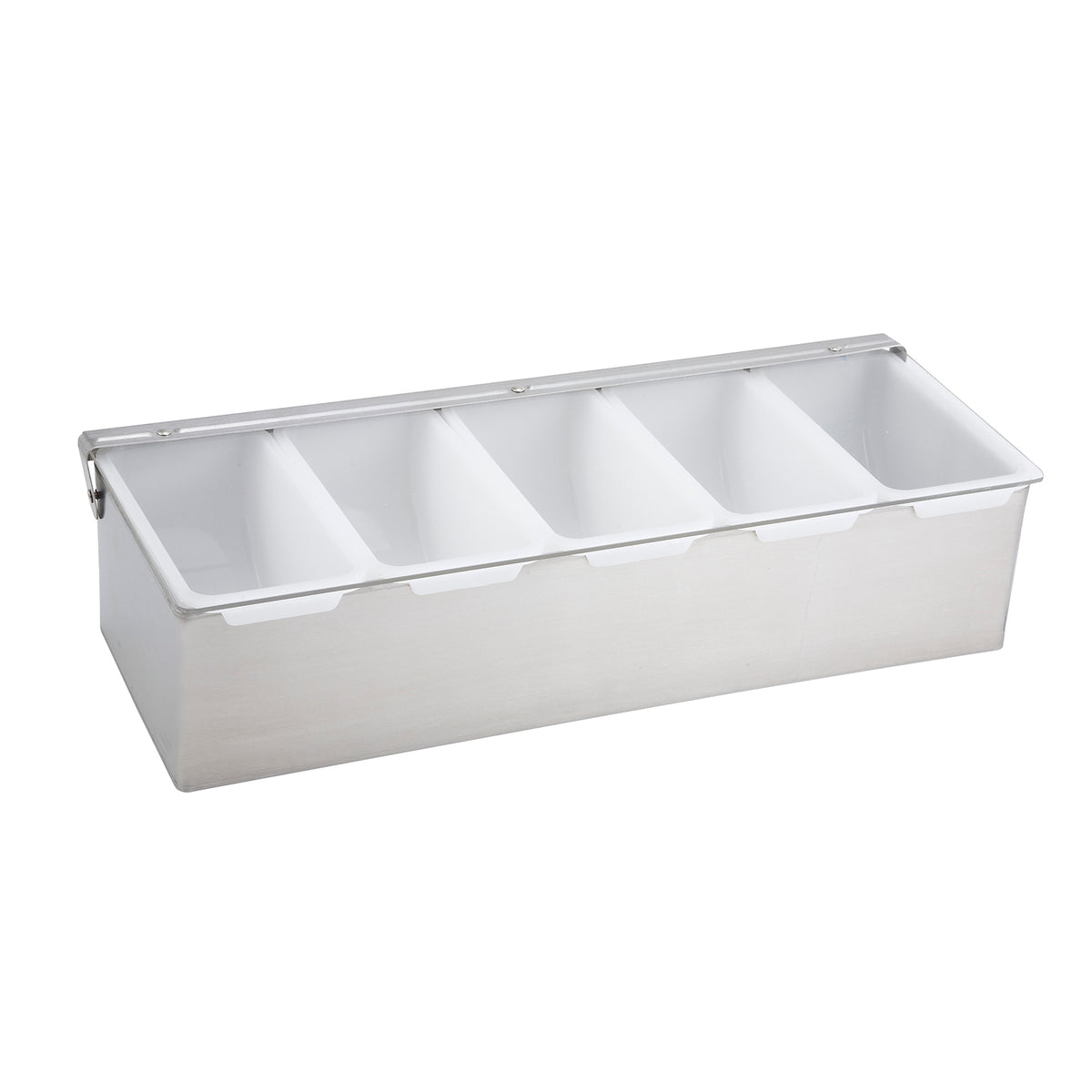 Winco CDP-5 Condiment Dispenser, 5-Compartment | stainless steel