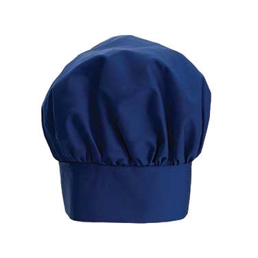 Winco CH-13BL Chef Hat, 13"H, Adjustable Velcro Closure, One Size Fits Most, blue | poly/cotton