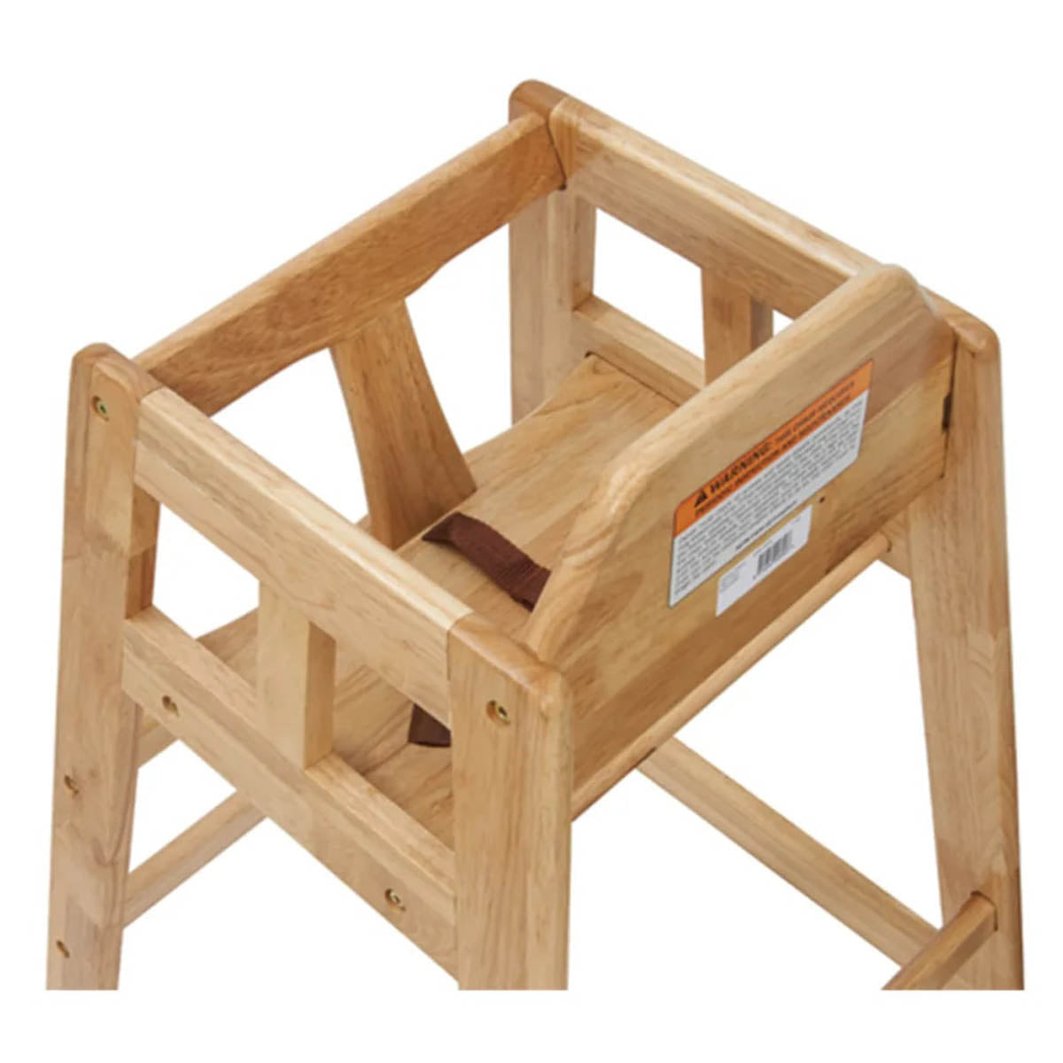 Winco CHH-601 Stackable Rubberwood Pub Height High Chair, 19"L x 20"W x 41"H, Natural Finish