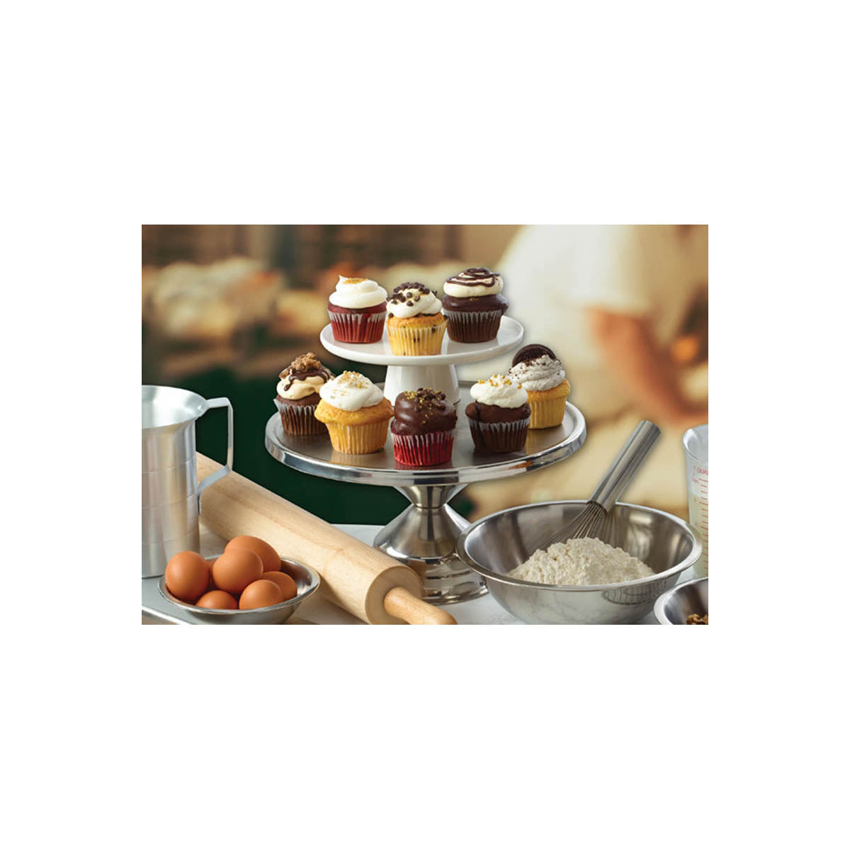 Winco CKS-13 Cake Stand, 13" Dia. | stainless steel