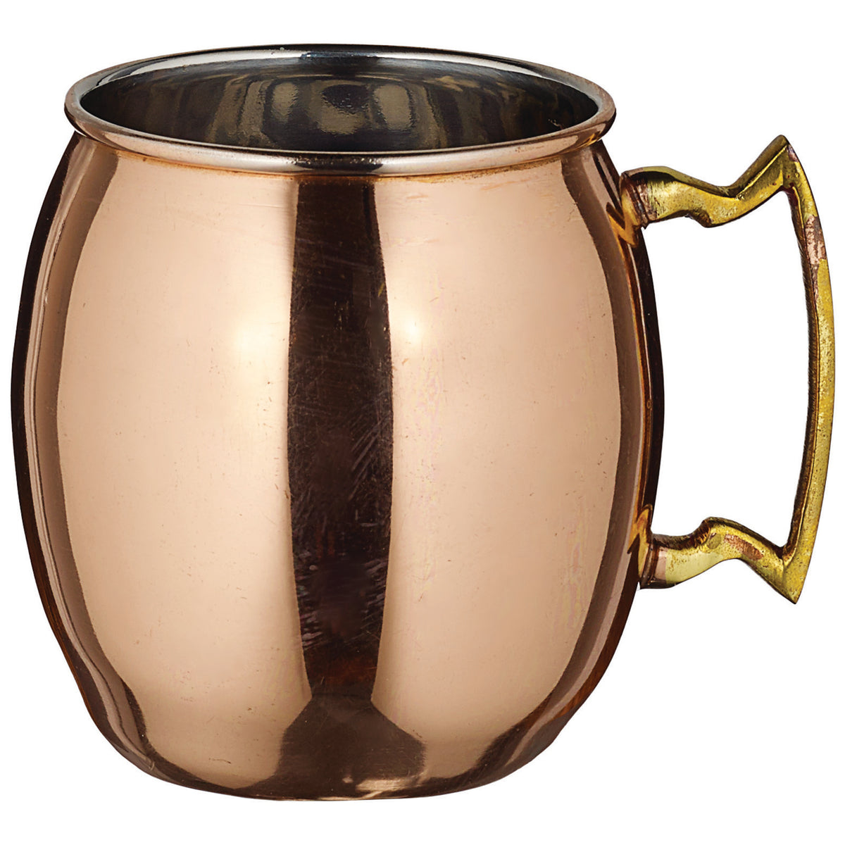 Winco CMM-20 20 oz. Moscow Mule Mug with Brass Handle & Smooth Copper Finish | stainless steel & copper