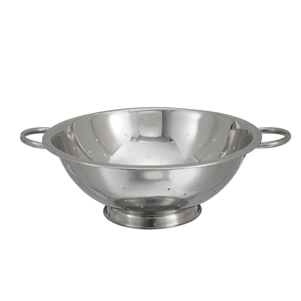 Winco COD-14 14 qt. Stainless Steel Colander with Base | 16.5" Wide