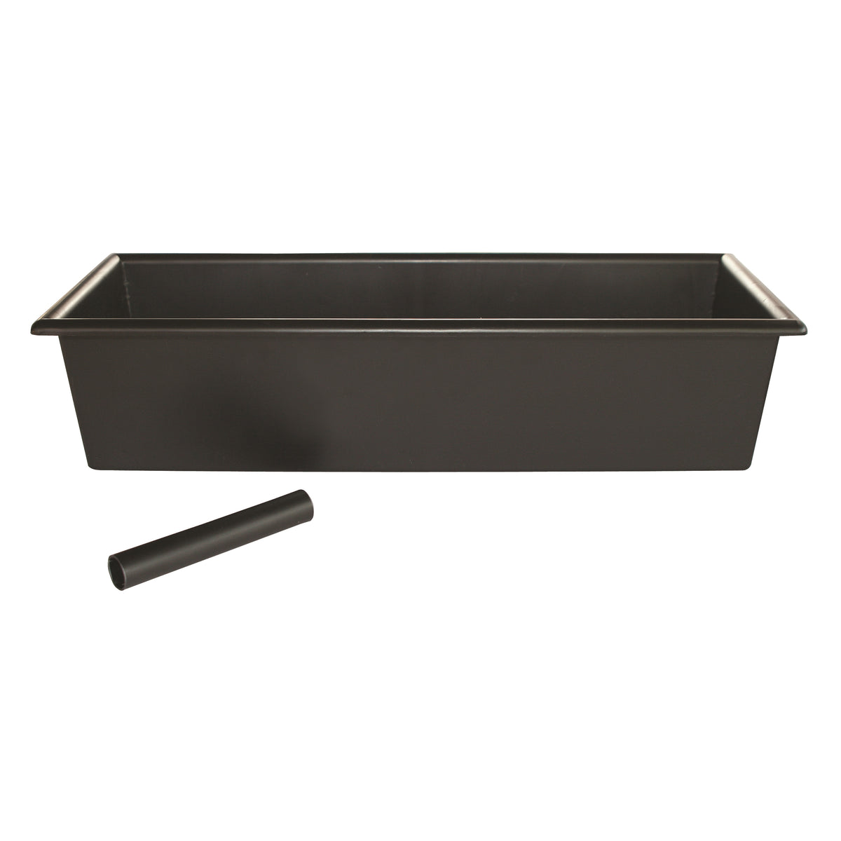 Winco CR-760 Bar Maid, Bar Drain Tray with Drain Tube, Black, 14"L X 5"W X 3"D | plastic
