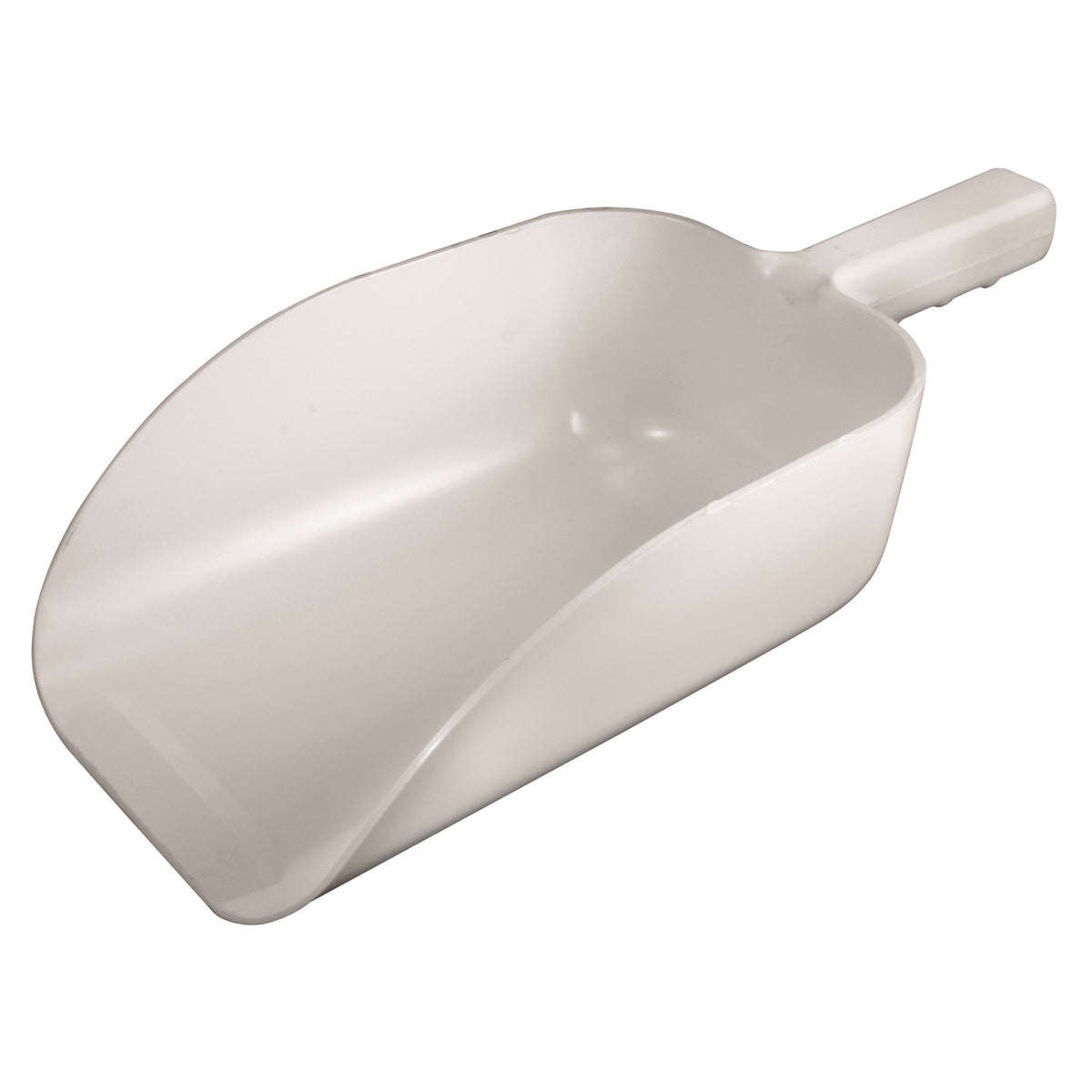Winco CR-835W-N Bar Maid, 82Oz Scoop (White), Flat Bowl, Hook Handle | 64 - 86 oz