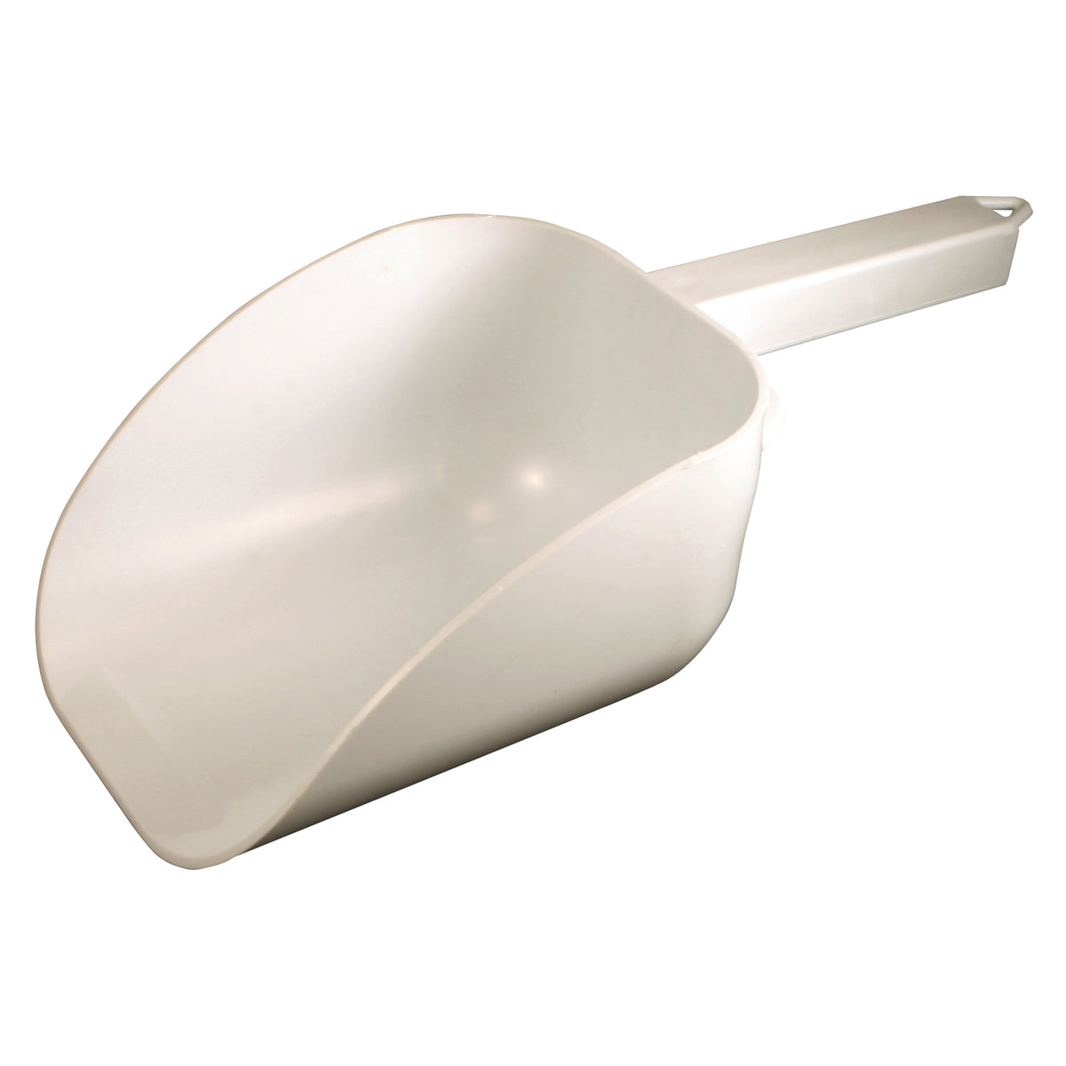 Winco CR-838W Bar Maid, 32Oz Scoop (White), Flat Bowl, Hook Handle, Polystyrene | 30 - 38 oz