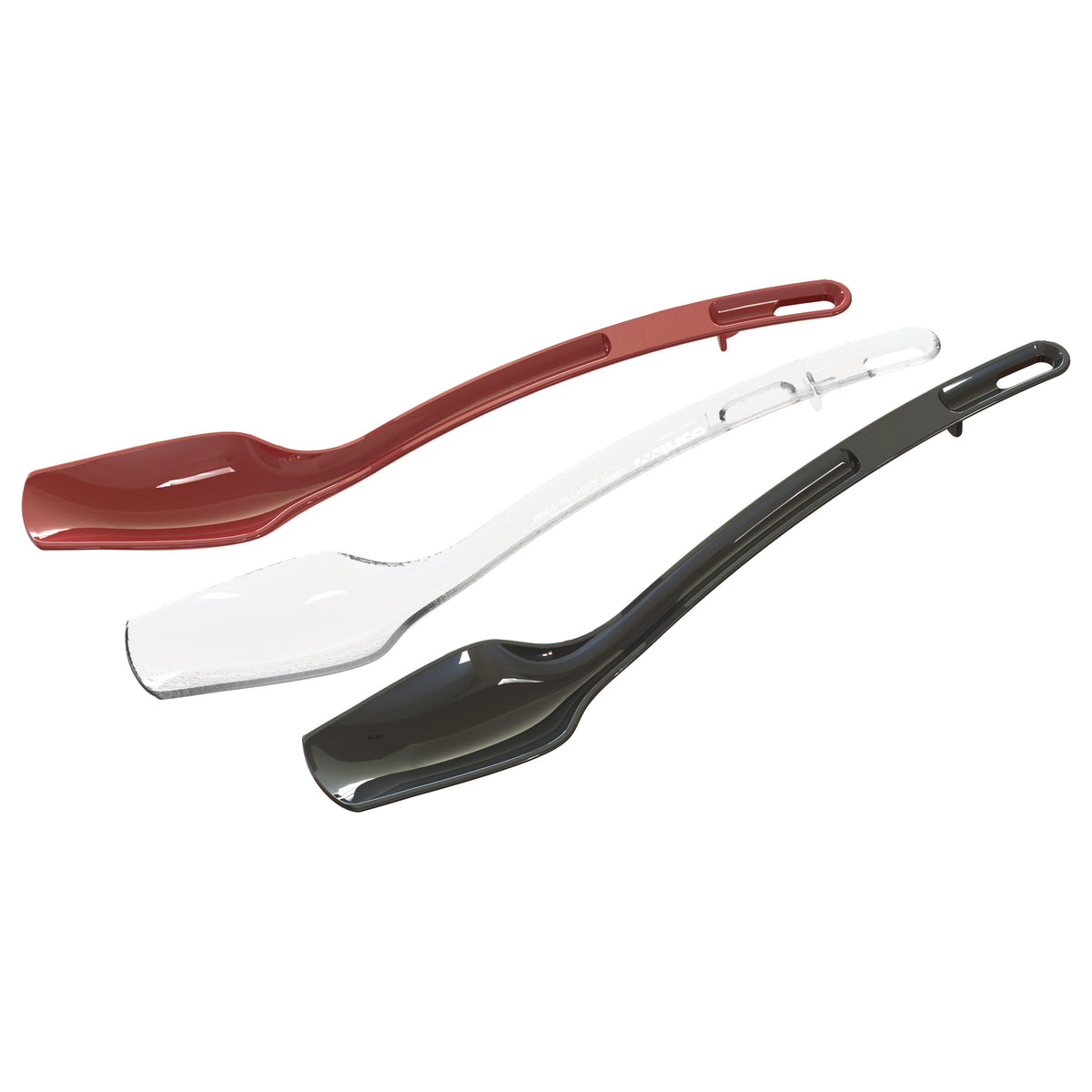 Winco CVBS-10R Red 10" Polycarbonate Buffet Spoon, 3/4 Oz. | plastic / poly -