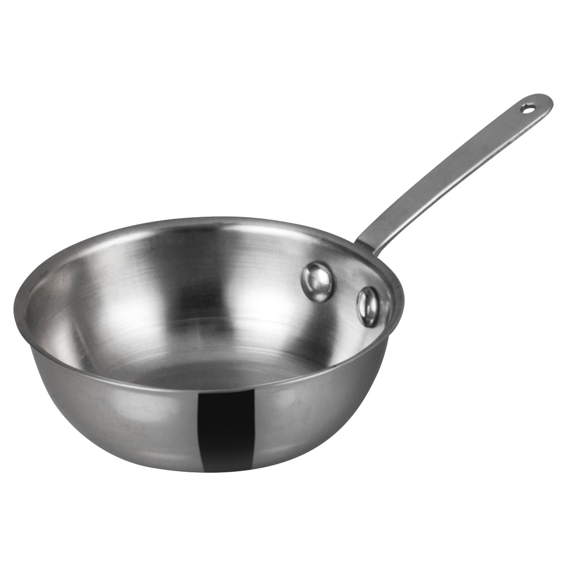 Winco DCWD-102S Stainless Steel 4" Diameter 5 Oz. Mini Wok Serving Dish with Handle | 1 - 16 oz