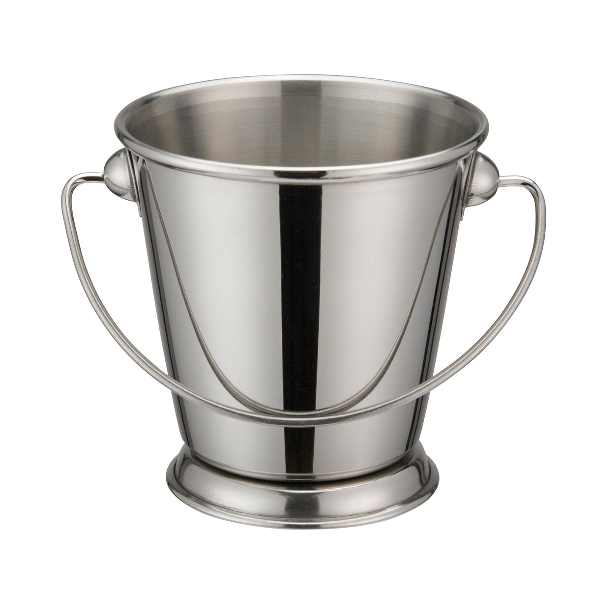Winco DDSA-105S 3 1/2" x 3 5/8" Stainless Steel Mini Pail with Handle | 1 qt (and under)