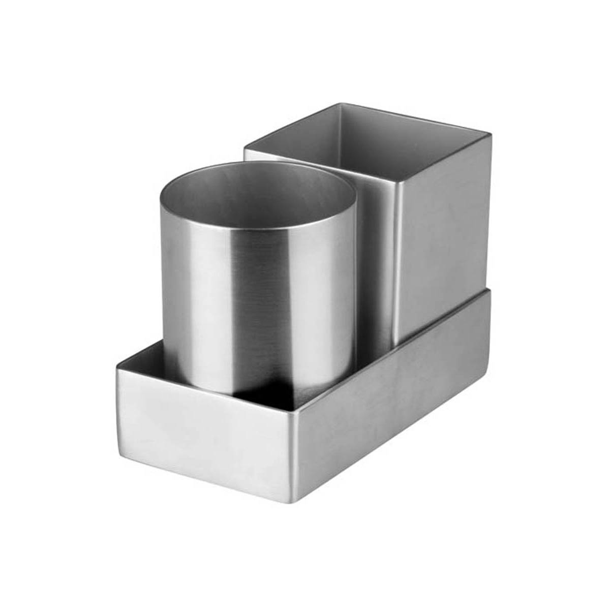 Winco DDSG-301S Round and Square Stainless Steel Sugar Packet Holder Set
