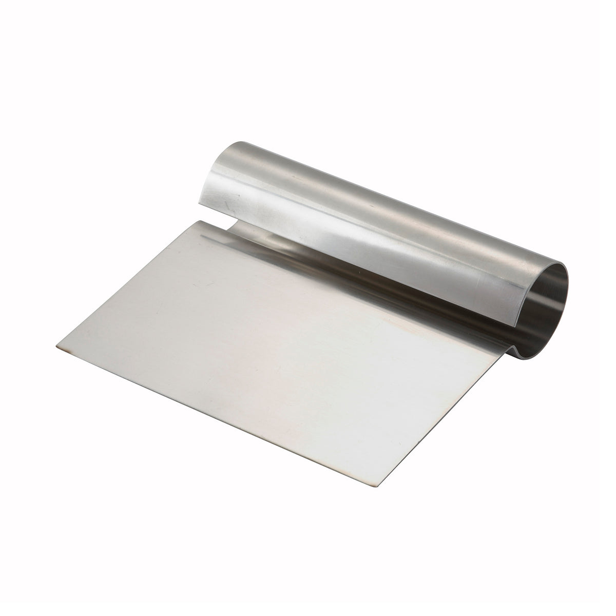 Winco DSC-1 Stainless Steel Dough Scraper - 5 1/4" x 4 1/4", Steel Handle