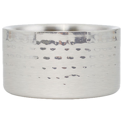 Winco DWCC-5H Double Walled Hammered Finish Wine Coasters | stainless steel