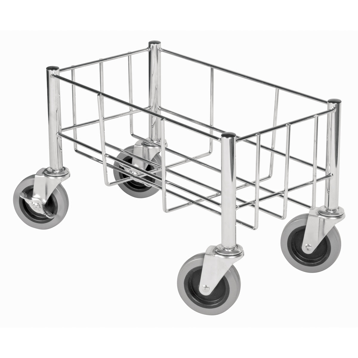 Winco DWR-1708 Trash Can Cart, 18-1/2"L X 9-1/2"W X 7"H, Rectangular, 400 lbs. Capacity | steel