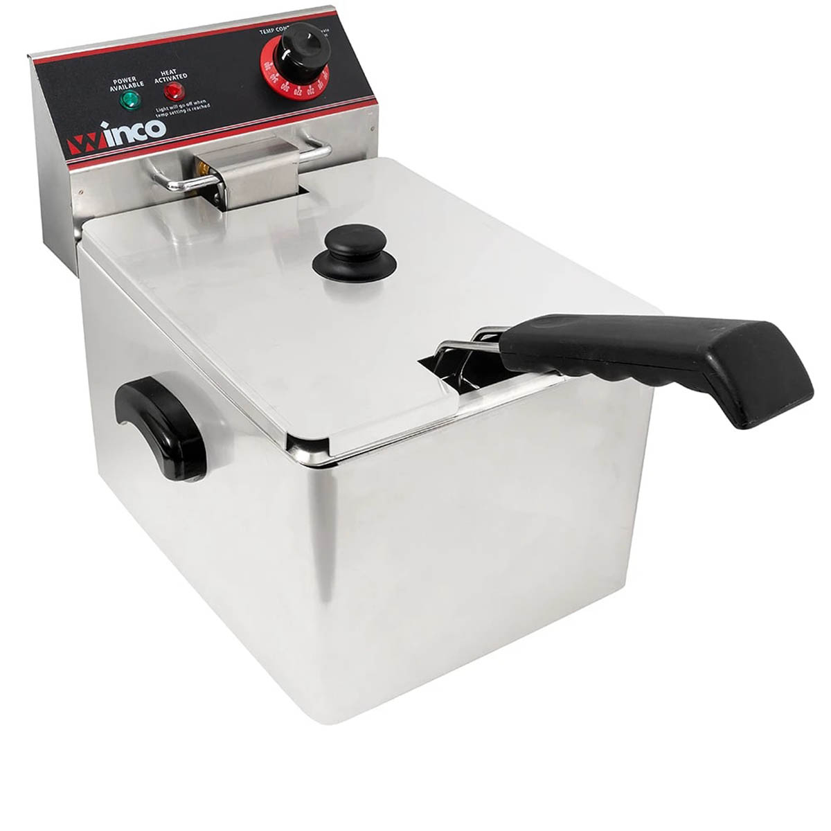 Winco EFS-16 Full Pot 16 lbs Single Well Electric Countertop Fryer, 120v/60/1-ph | 11.75" Wide