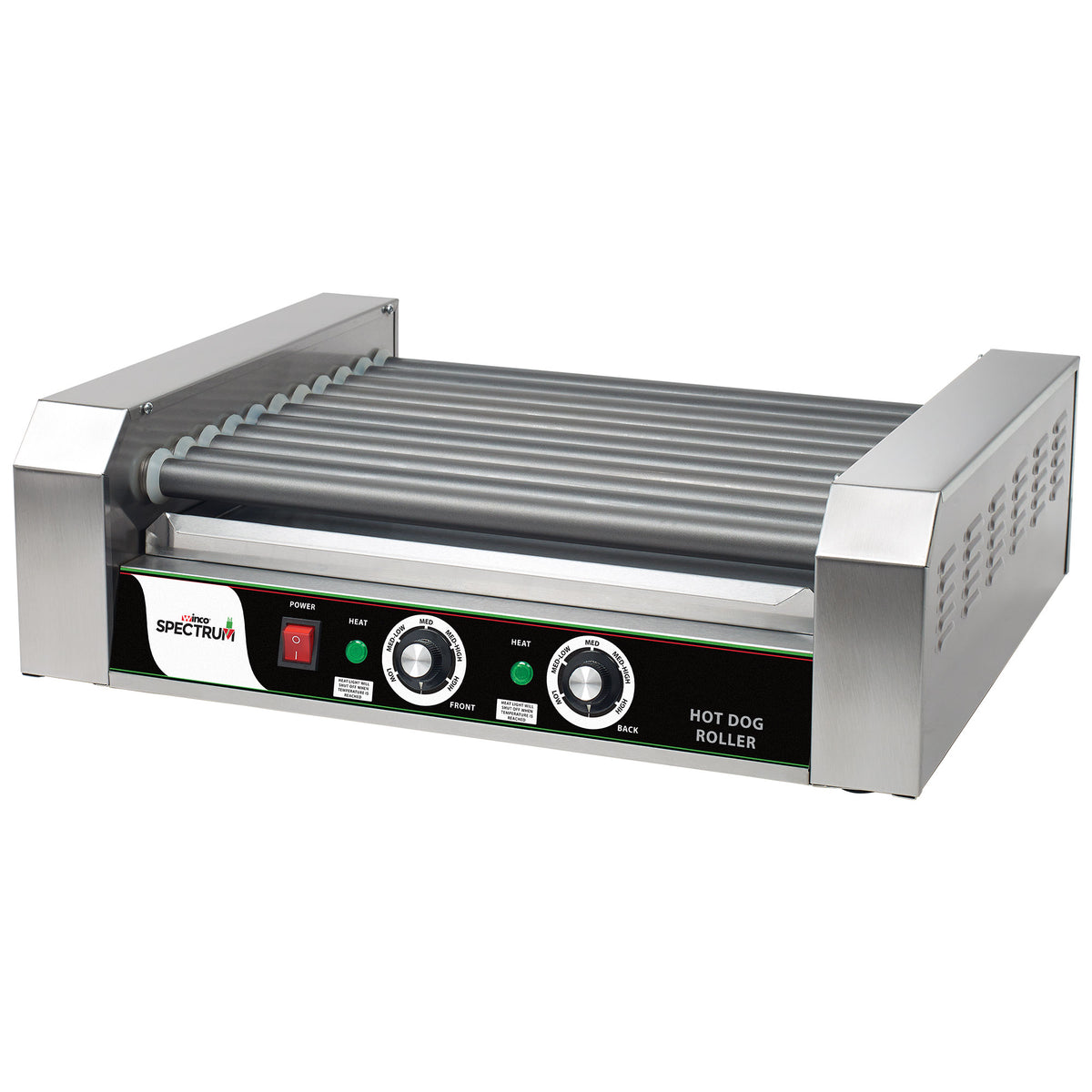 Winco EHDG-11R Spectrum RollsRight Commercial Roller Grill w/ 30 Hot Dogs Capacity | 23" Wide